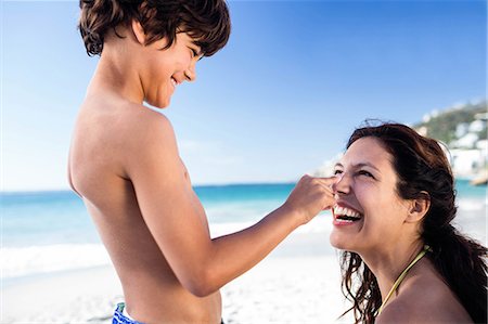 mom nude at beach