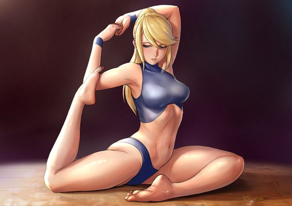 Samus Aran Bikini boobs lesbo