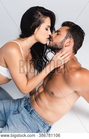 Best of Man kissing woman breast