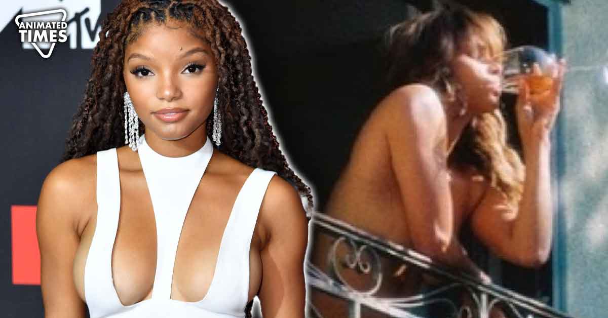 Halle Bailey Topless red head