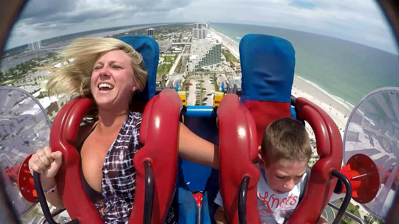 Best of Tits pop out on slingshot ride