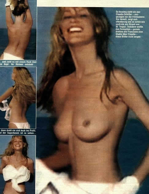 Claudia Schiffer Tits hart cleavage