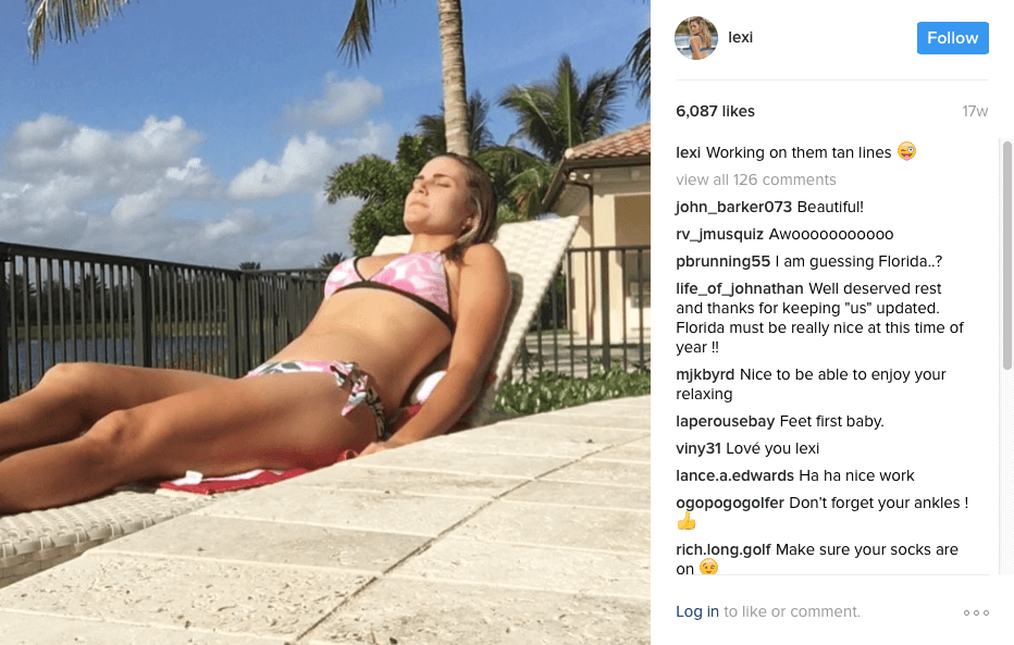 ann cabiling share lexi thompson in bikini photos