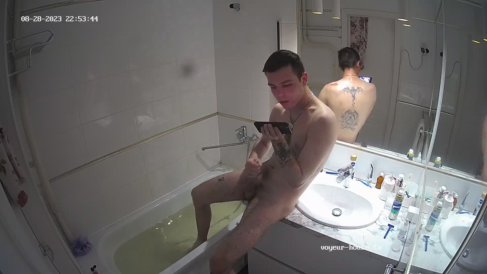 jerking off in bathroom