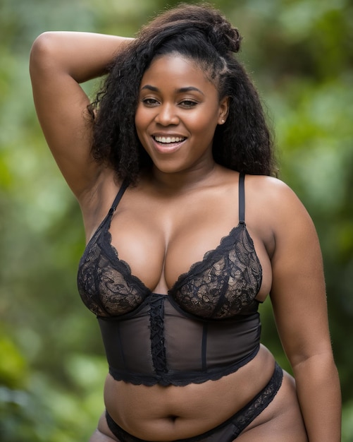 Black Chubby Big Tits girl bush