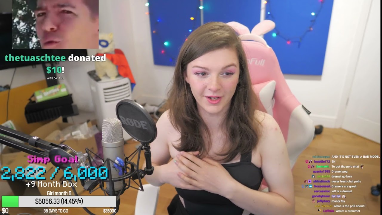 caroline minks add photo amouranth slip