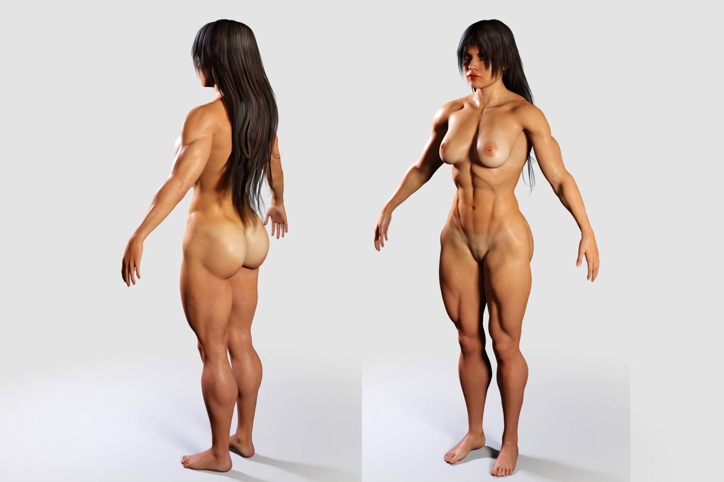 naked muscle ladies