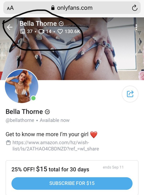 bella thorne only fans nudes