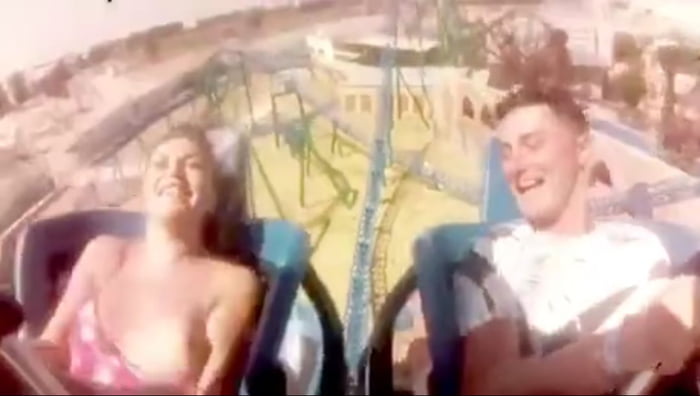 tits on rollercoaster