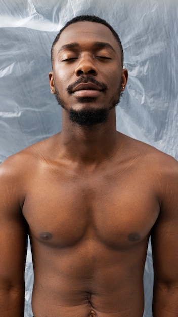 black muscular nude men