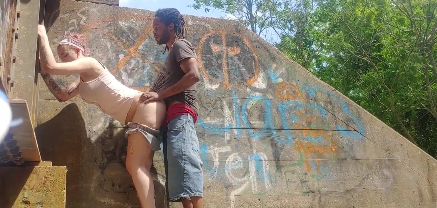 outdoor interracial porn