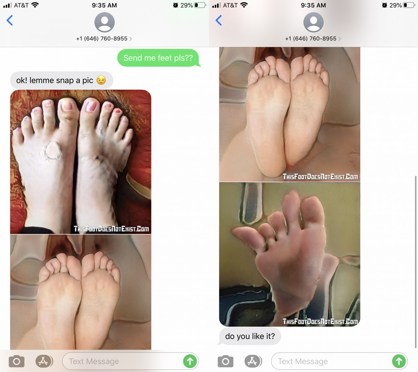 ali schreiber share ai generated footjob photos