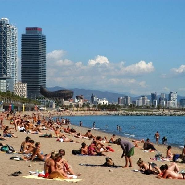 class officers recommends naked beach barcelona pic