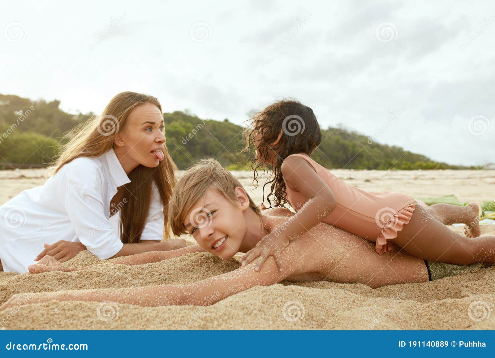 Nudist Family Fun a hammock