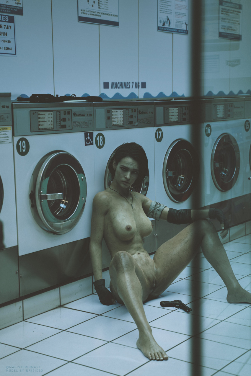 Best of Nude in laundromat