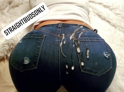 Best of Cumming on her jeans