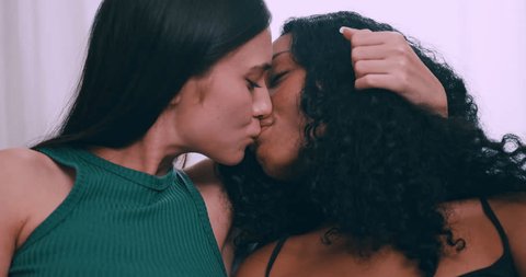 Black Lesbians Tongue Kissing extra small