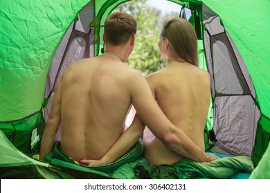 naked at campsite