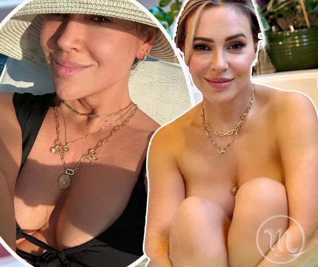 Alyssa Milano Titts katie gold