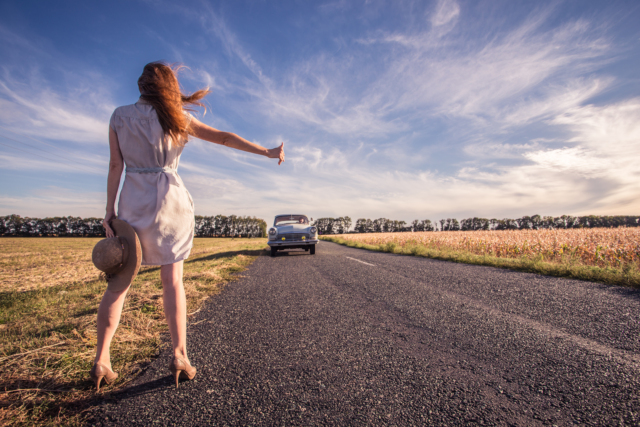 blonde hitchhiker porn