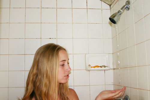 lesbian naked shower - brady paige facial cumblast