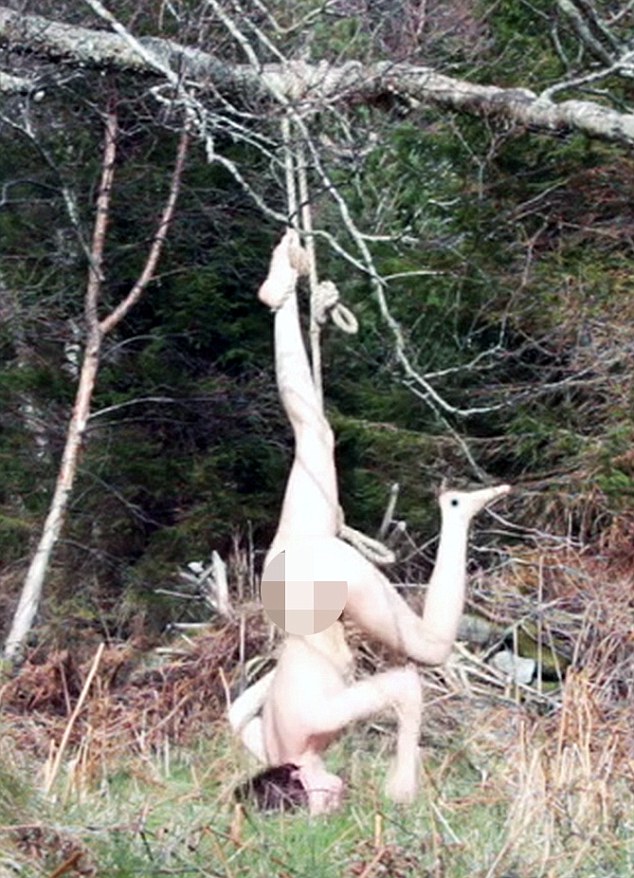 caught naked in the woods