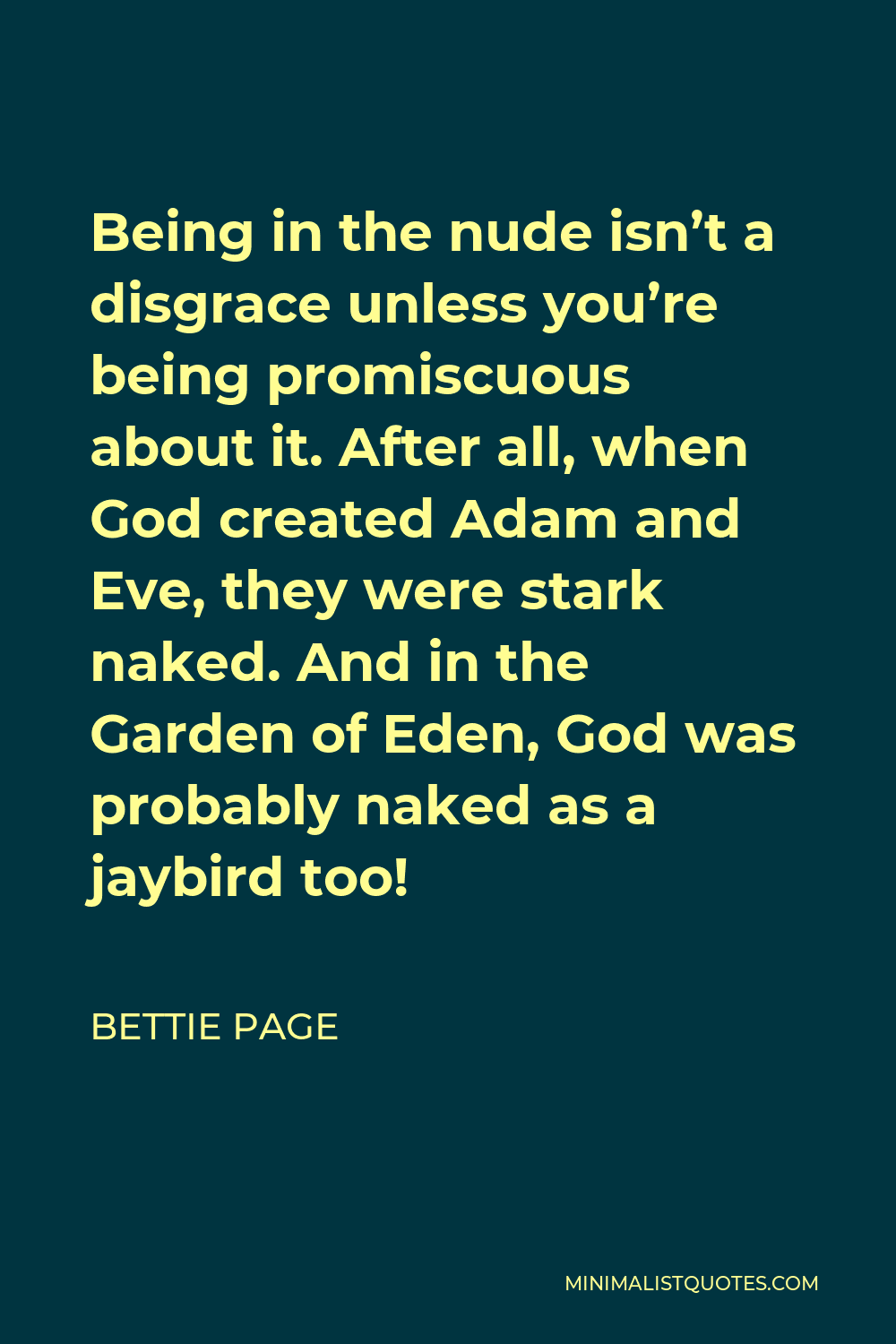 dorian wolf recommends bettie page naked pic