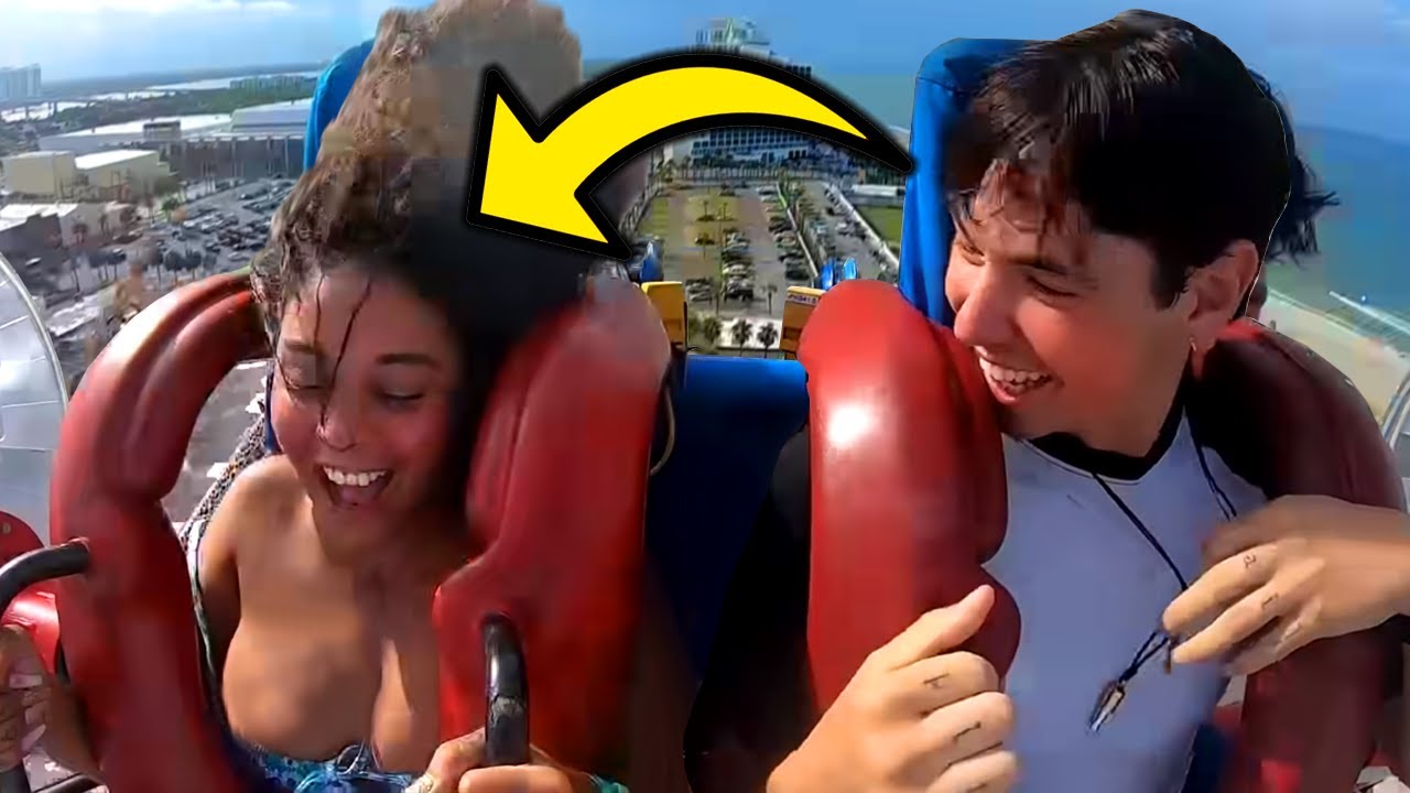 ashley humble add boobs fall out on slingshot ride photo