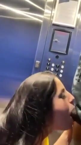 elevator blowjob