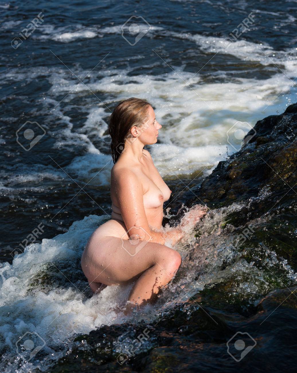 Best of Nude woman waterfall