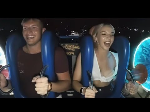 Slingshot Ride Boobs Out women horny