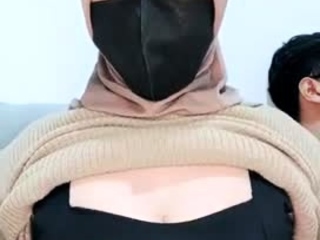 Hijab Ngewe bondage masturbation