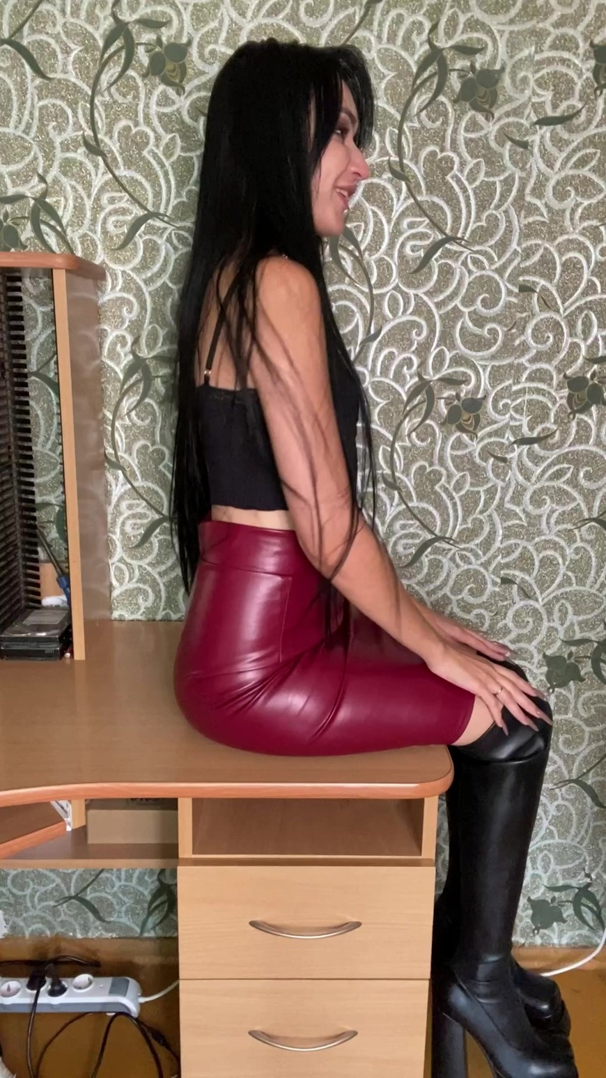 Best of Leather skirt porn