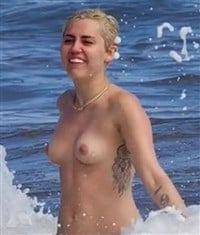 miley cyrus nude on beach