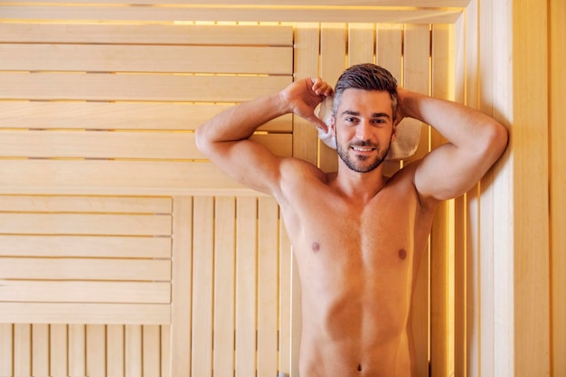 Best of Nude man in sauna