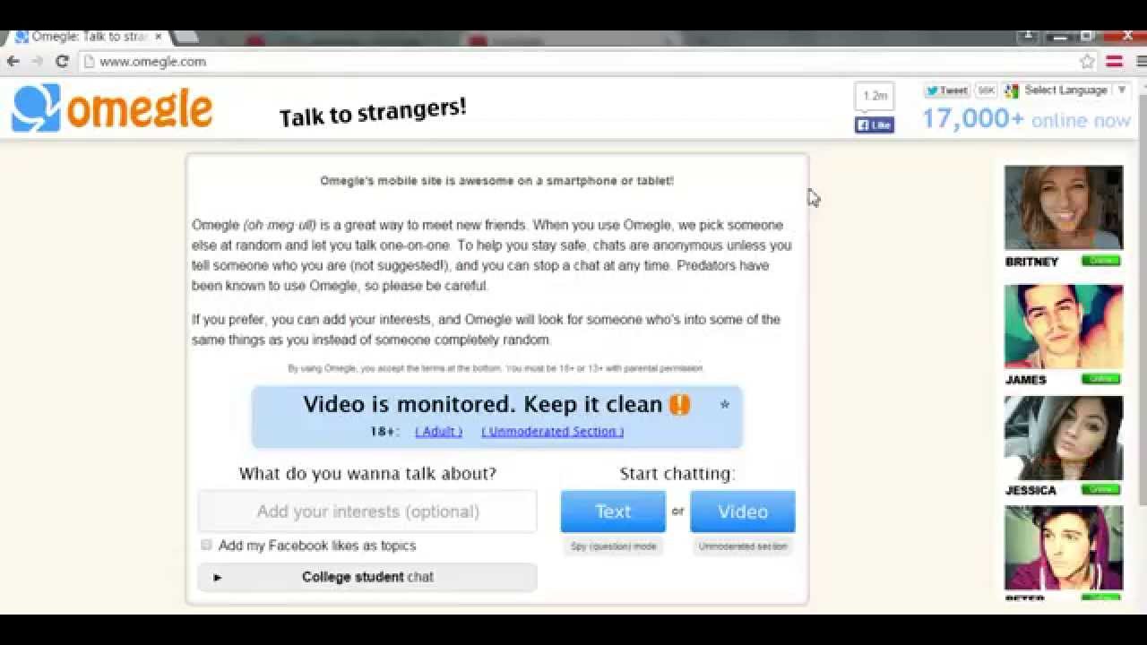 cheryl williford recommends Omegle Webcam Videos