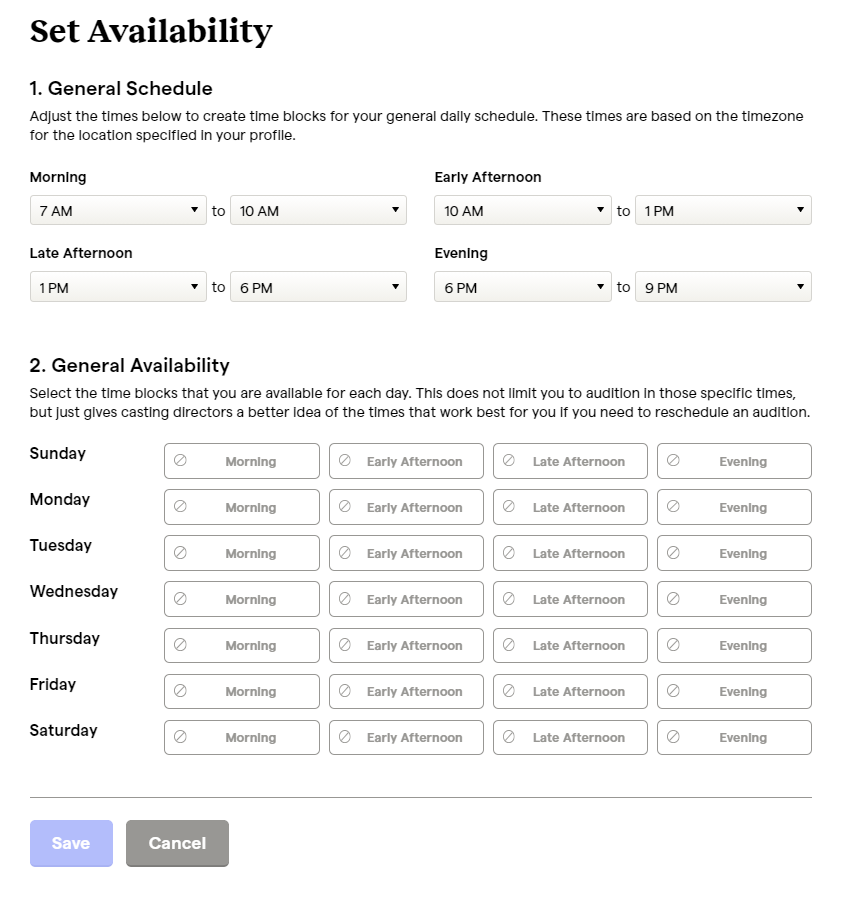 porn audition calendar