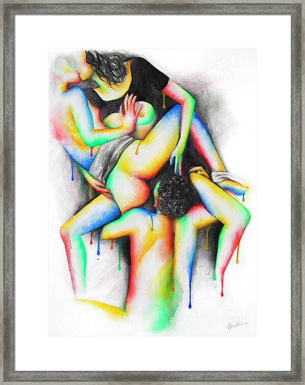 threesome erotic art