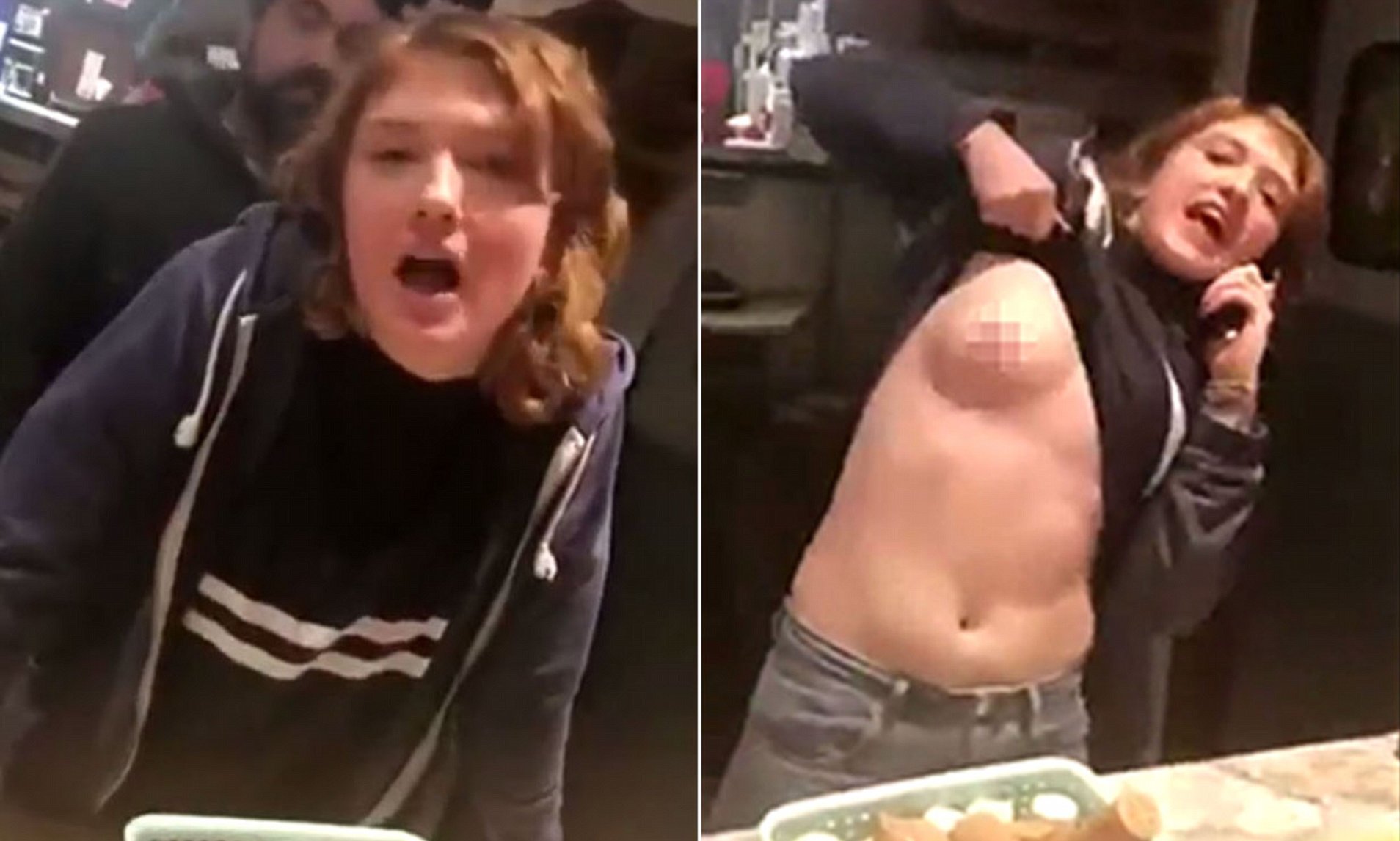 ashraf saari share tits out in restaurant photos