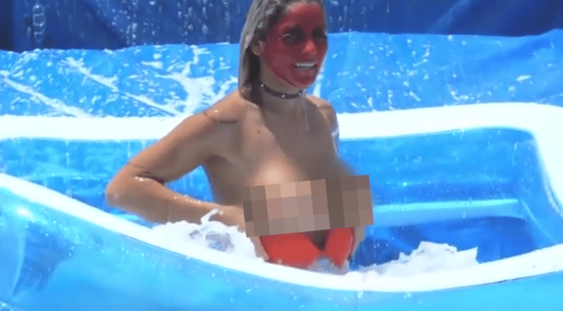 deanna lester recommends waterslide nip slip pic